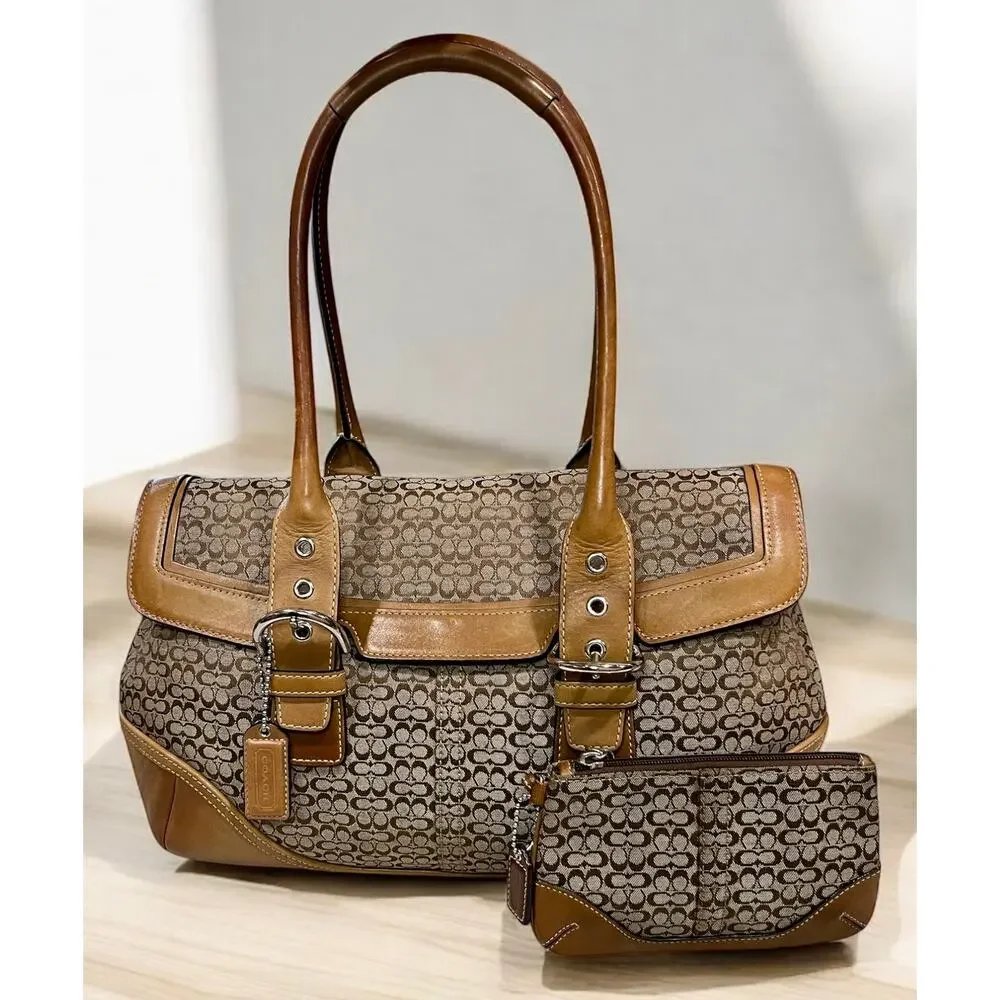 Vintage Coach 7080 Soho Mini Signature Satchel & 6319 Small Wristlet